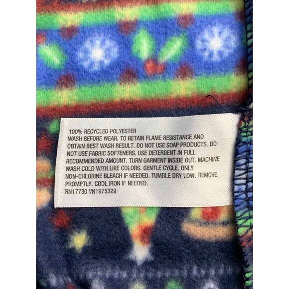 Cat & Jack Junior Multicolor Hooded Holiday-Themed Fleece Pajamas Size Small - Picture 9 of 10